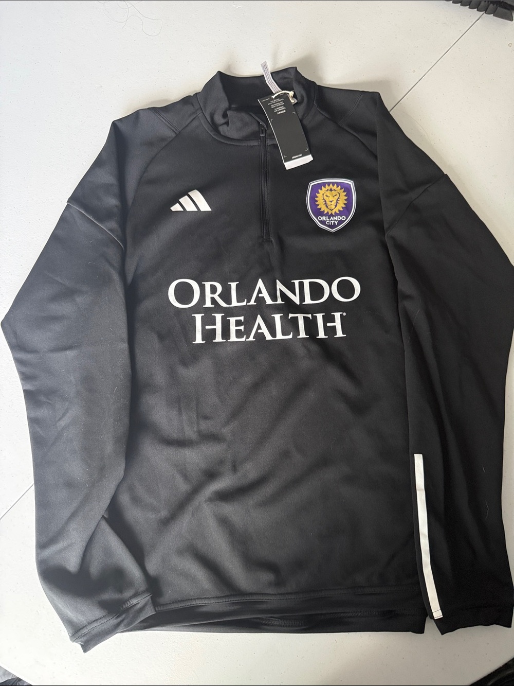 adidas Black Orlando City Performance Quarter-Zip Jacket #D1